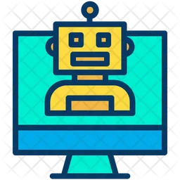Monitor Robot  Icon
