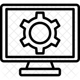 Monitor Setting Icon - Download in Line Style