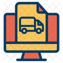 Monitor Truck Delivery Icon