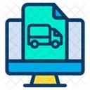 Monitor Truck Delivery Icon