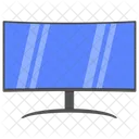 Monitor Ultra Ancho Televisor Pantalla Icono