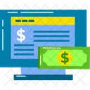 Monitor with Money  Icon