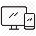 Monitor y teléfono  Icono