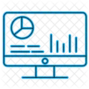 Progresso Aziendale Computer Monitoraggio Icon