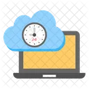 Tempo Di Attivita Cloud Monitoraggio Icon