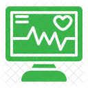 Monitoramento Cardiaco Monitor De Ecg Monitor De Frequencia Cardiaca Ícone