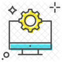 Monitoreinstellungen Monitorkonfiguration LCD Symbol