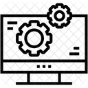 Monitor Einstellungen Entwicklung Symbol