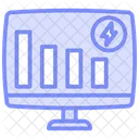 Monitoreo De Ahorro De Energia Icono De Linea Duotono Icono