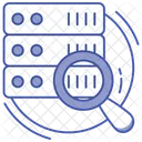 Busqueda De Bases De Datos Motor De Busqueda De Bases De Datos Base De Datos Con Lupa Icono