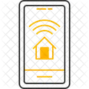 Monitoreo Inteligente Del Hogar Antirrobo Seguridad Icono