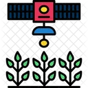 Monitoreo De Cultivos Por Satelite Satelite Cultivo Icon