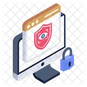 Ciberseguridad Monitoreo Web Visualizacion De Sitios Web Icono