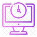 Monitoring Time Clock Icon
