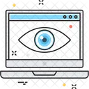 Monitoring Eye Laptop Icon