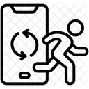 Monitoring App Track Progress Icon