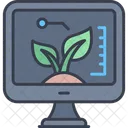 Monitoring Agriculture Smart Farm Icon