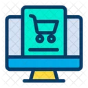 Warenkorb E Commerce Monitor Symbol