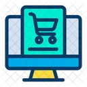 Warenkorb E Commerce Monitor Symbol