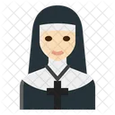 Monja Hermana Sacerdotisa Catolica Cristiana Icono