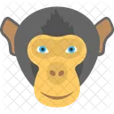 Black Monkey Face Icon