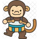 Monkey Drummer Toys Icon