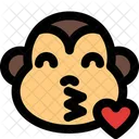 Monkey Blowing A Kiss Icon