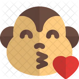 Monkey Blowing A Kiss Emoji Icon