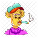 Monkey Smoking Animal Smoking Monkey Cigarette Icon