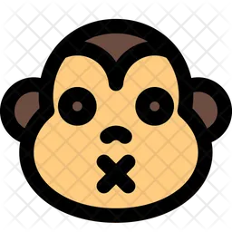 Monkey Closed Mouth Emoji Icon