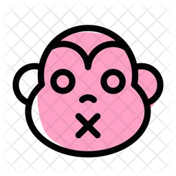Monkey Closed Mouth Emoji Icon