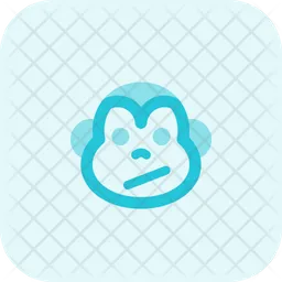 Monkey Confused Emoji Icon