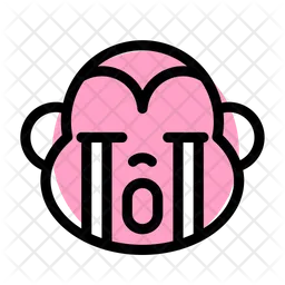 Monkey Crying Emoji Icon