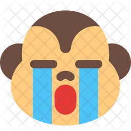 Monkey Crying Emoji Icon