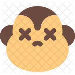 Monkey Death Emoji Icon