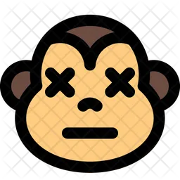 Monkey Death Eyes Emoji Icon