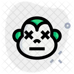 Monkey Death Eyes Emoji Icon