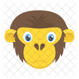 Monkey face Icon - Download in Flat Style