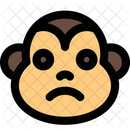 Monkey Frowning Emoji Icon