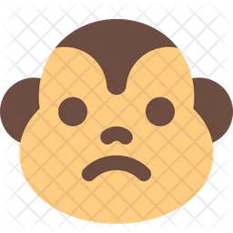 Monkey Frowning Emoji Icon