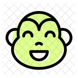 Monkey Grinning Smiling Eyes Emoji Icon