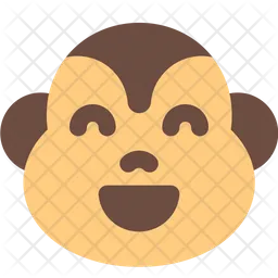 Monkey Grinning Smiling Eyes Emoji Icon