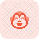 Monkey Grinning Smiling Eyes Icon