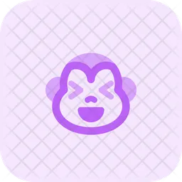 Monkey Grinning Squinting Emoji Icon