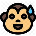 Monkey Grinning With Sweat  Icon