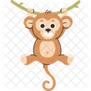 Monkey Branch Cheerful Icon