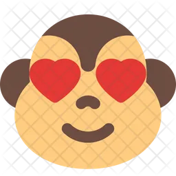 Monkey Heart Eyes Emoji Icon