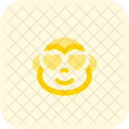 Monkey Heart Eyes Emoji Icon