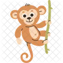 Monkey Branch Cute Icon