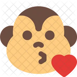 Monkey Kiss Emoji Icon